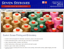 Tablet Screenshot of 7stitchesembroidery.com